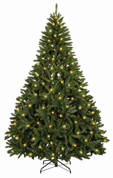 Umjetno božićno drvce s nogom 270 cm 600 LED lampica - Srednje zelena Ø 128 x 270 cm s 600 LED dioda