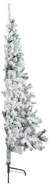 Umjetno božićno drvce 210 cm PVC i čelik Zelena i bijela - Zelena i bijela 210 cm