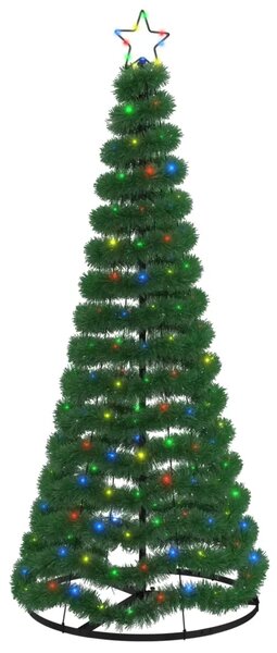 LED božićno drvce od folije s postoljem EKENAS 180 cm - Šareni 180 cm