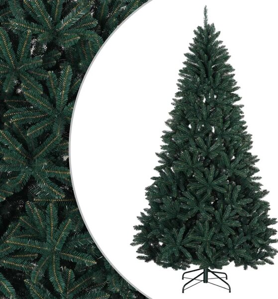 Umjetno božićno drvce s nogom 270 cm PVC Tamnozelena - Tamnozelena Ø 128 x 270 cm bez LED svjetala