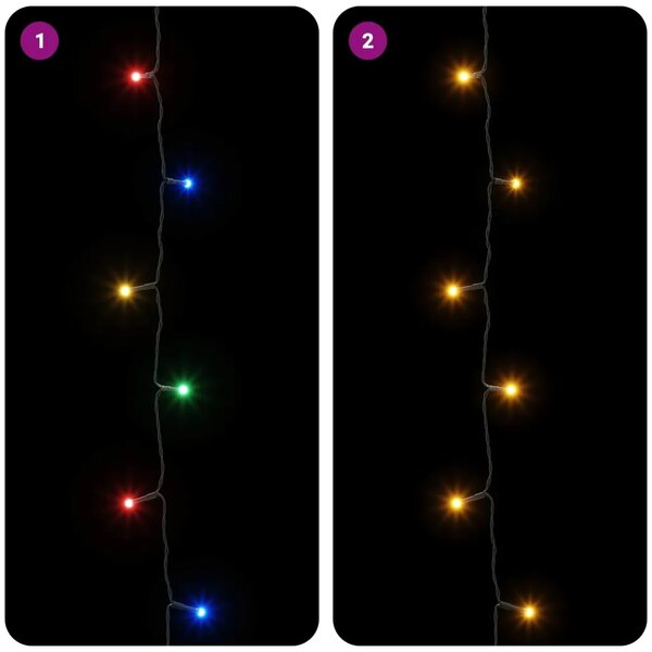 Božićne lampice s dva načina boja 300 LED lampica Višebojno - 300
