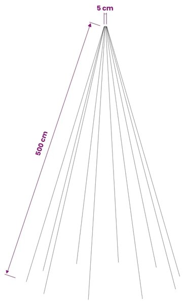 Svjetla za božićno drvce 500 LED lampica Topla bijela 500 cm - 500 Topla bijela