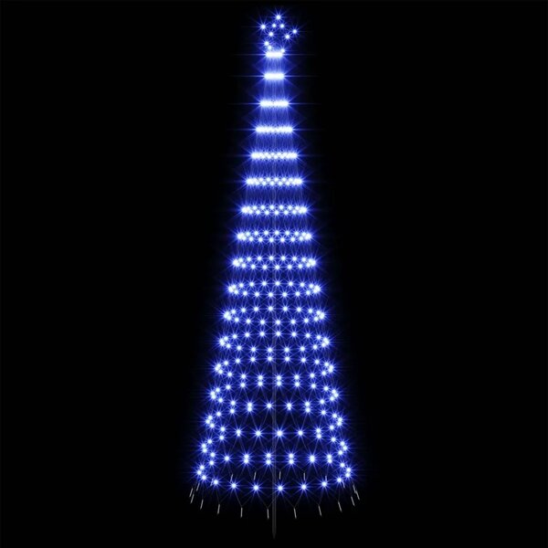 LED božićno drvce 300 cm 350 LED lampica Plava Željezo Crna - Plava 300 cm
