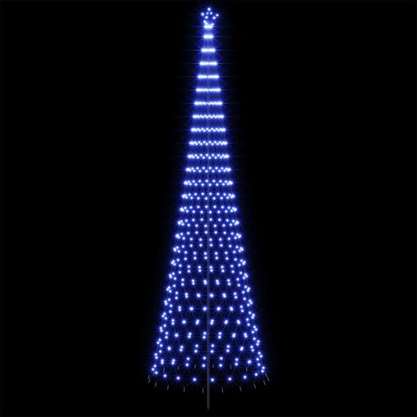 LED božićno drvce 500 cm 550 LED lampica Plava Željezo Crna - Plava 500 cm