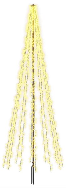 LED božićno drvce 385 cm 2460 LED lampica Topla bijela Čelik - 385 cm