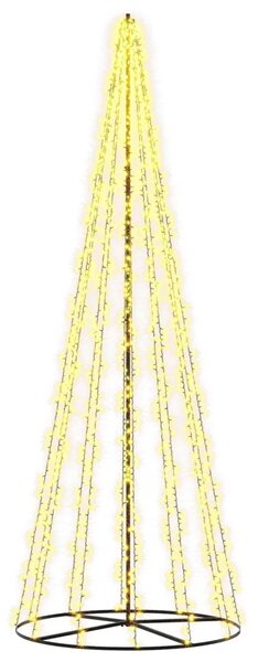 LED božićno drvce 385 cm 2460 LED lampica Topla bijela Čelik - 385 cm