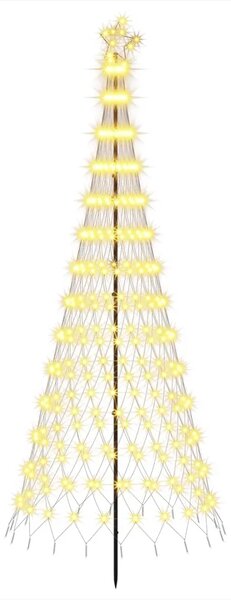 LED božićno drvce 250 cm 290 LED lampica Topla bijela Željezo - Topla bijela 250 cm