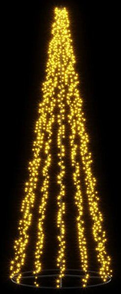 LED božićno drvce 385 cm 2460 LED lampica Topla bijela Čelik - 385 cm