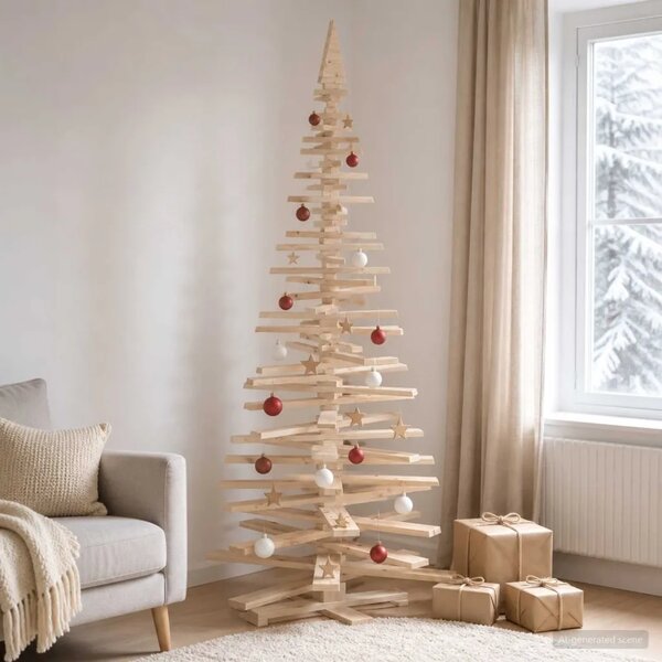 Drveno božićno drvce KOTKA 240 cm Masivna borovina Prirodno - 240 cm Prirodna (neobrađena)