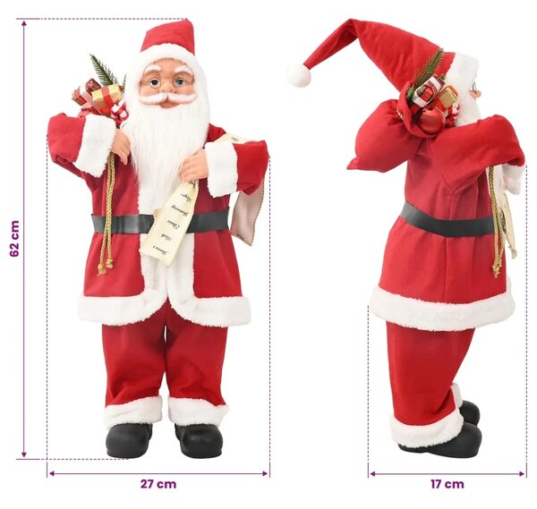 Figura Djed Božićnjak Crvena 62 cm Poliester - 62 cm