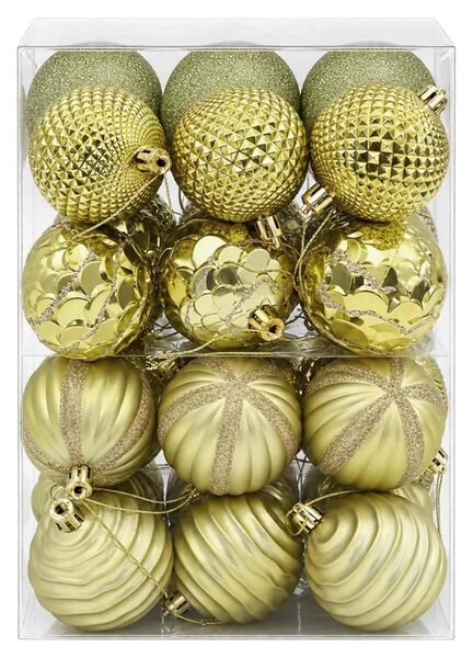 Set božićnih kuglica 36 kom. Svijetlo zelena 6 cm Polistiren - Svijetlo zelena