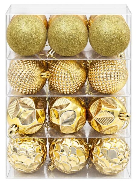 Set božićnih kuglica 36 kom. Zlatno 6 cm Polistiren - Zlatno