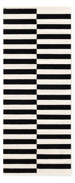 Crno-bijela obostrana/ručno rađena vunenia staza 80x200 cm Donna – Hanse Home