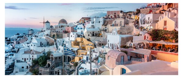 Slika - Sumrak na Santoriniju (120x50 cm)