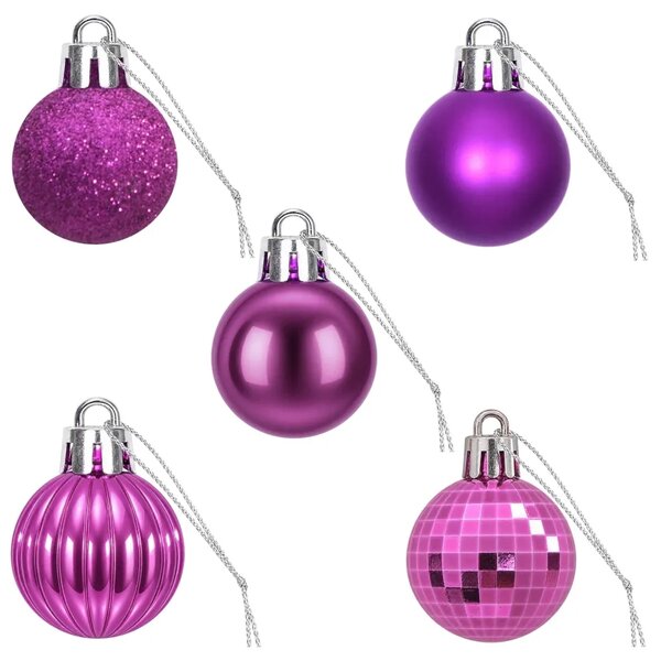 Set božićnih kuglica 150 kom. Lila 3 cm Polistiren - Lila