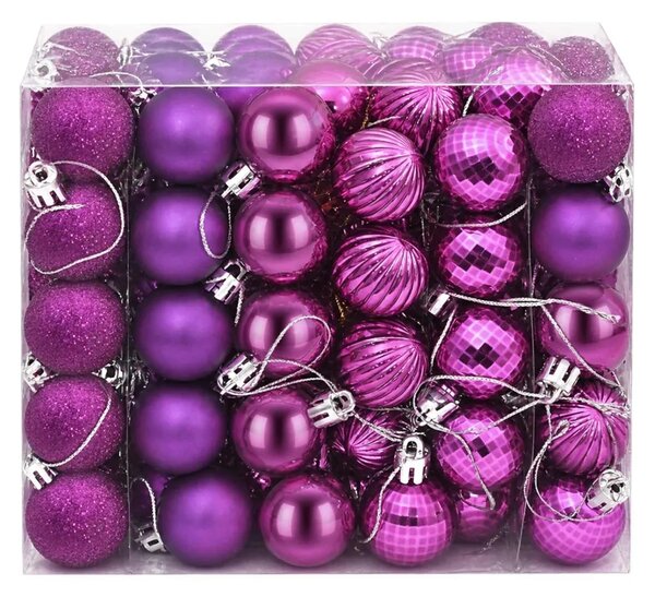 Set božićnih kuglica 150 kom. Lila 3 cm Polistiren - Lila