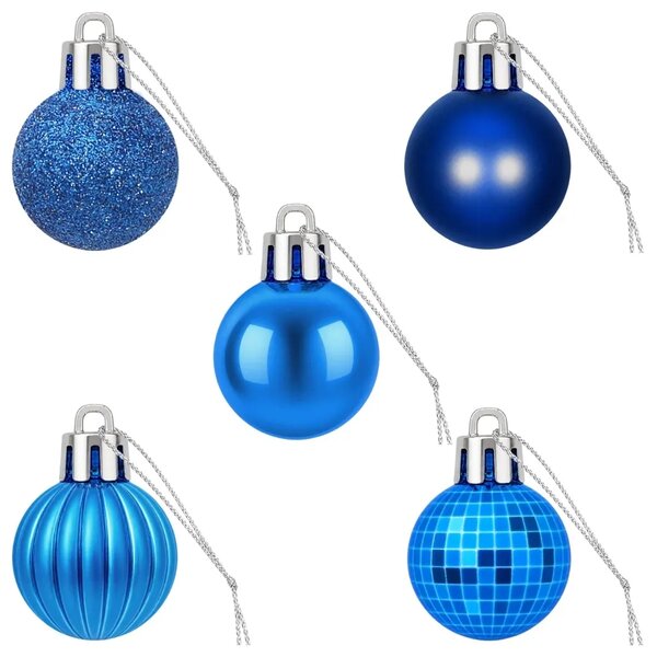 Set božićnih kuglica 150 kom. Plava 3 cm Polistiren - Plava