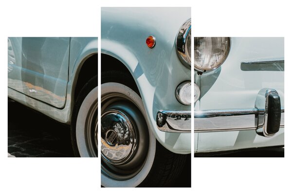 Slika - Retro automobil Fiat (90x60 cm)