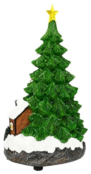 Glazbeno božićno drvce SALO 16 x 15 x 27 5 cm Smola Zelena