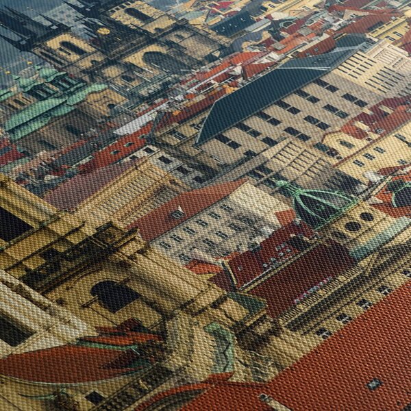 Slika - Panorama Praga (sa satom) (90x30 cm)