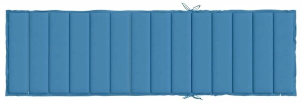 Jastuk za ležaljku prošarani plavi 200 x 50 x 4 cm od tkanine - Prošarana plava 200 x 50 x 4 cm