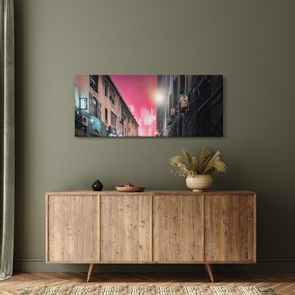 Slika vatrometa u Marseilleu (120x50 cm)