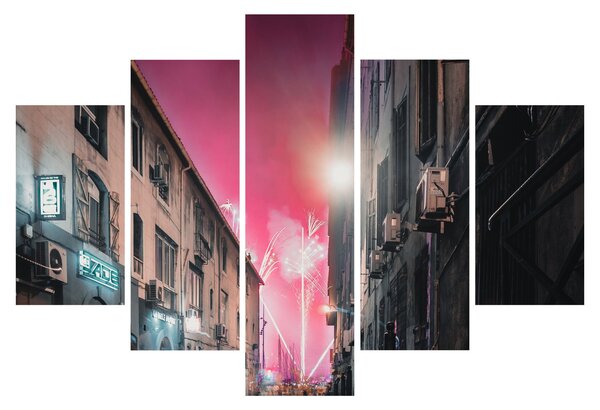 Slika vatrometa u Marseilleu (150x105 cm)