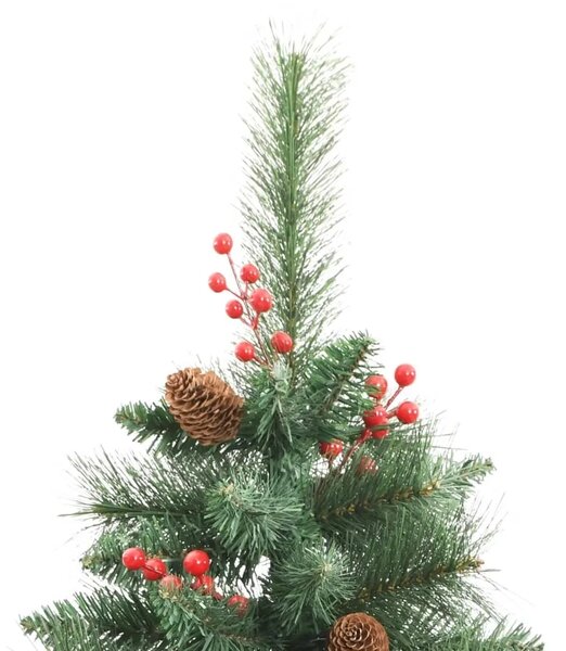 Umjetno božićno drvce sa šarkama šiškama i bobicama 180 cm - 180 cm Osnovni