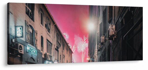 Slika vatrometa u Marseilleu (120x50 cm)