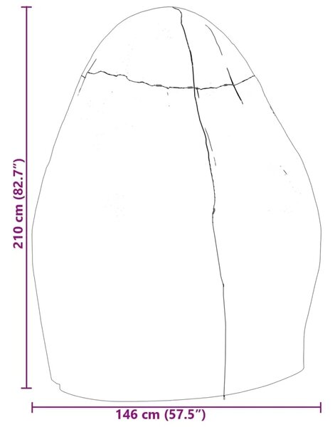 Navlaka za dvostruku jajoliku stolicu crna Ø 146x210 cm Oxford - Ø 146 x 210 cm 420D Oxford tkanina