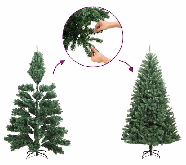 Umjetno osvijetljeno božićno drvce sa 100 LED i snijegom 180 cm - Bijela 180 cm