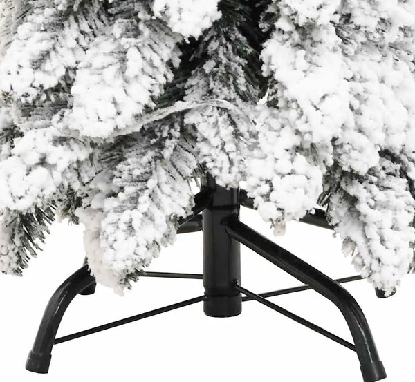 Umjetno osvijetljeno božićno drvce sa 100 LED i snijegom 180 cm - Bijela 180 cm