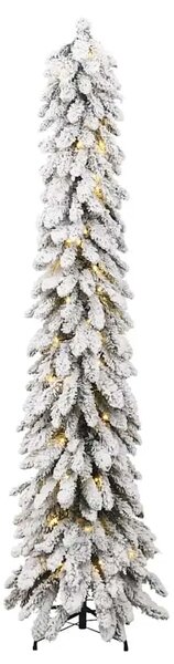 Umjetno osvijetljeno božićno drvce sa 100 LED i snijegom 180 cm - Bijela 180 cm