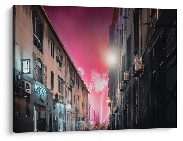 Slika vatrometa u Marseilleu (70x50 cm)