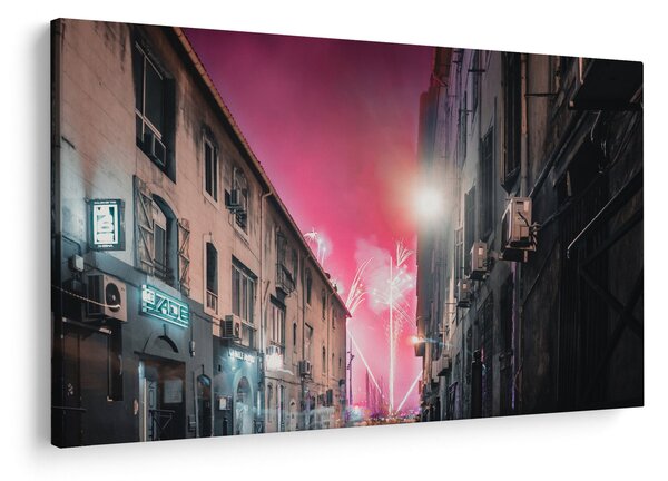 Slika vatrometa u Marseilleu (90x60 cm)