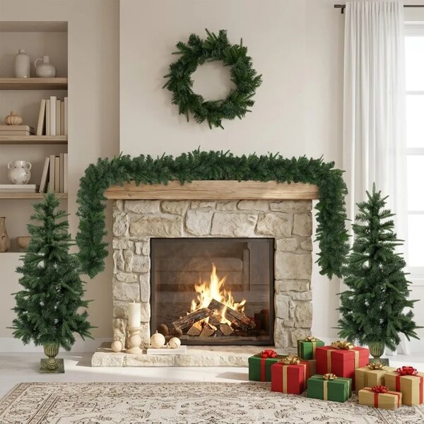 Mini božićno drvce 120 cm PVC i PE Zelena - Zelena 120 cm bez LED svjetala