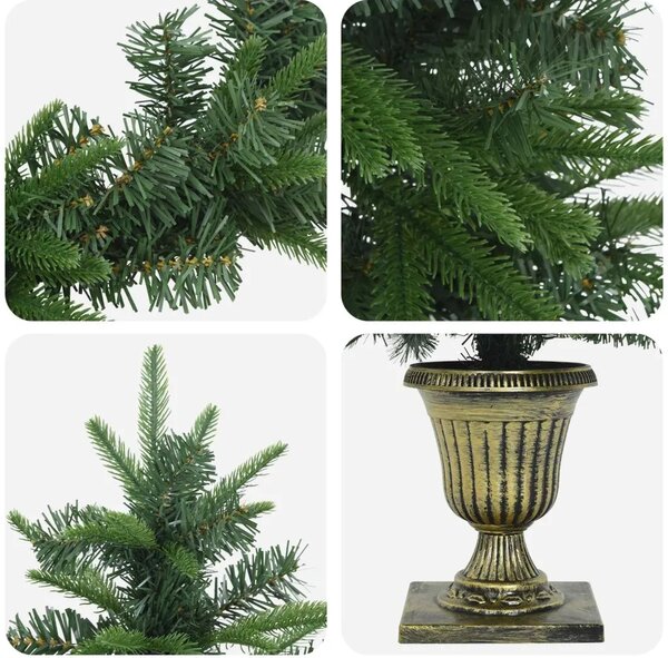 Mini božićno drvce 120 cm PVC i PE Zelena - Zelena 120 cm bez LED svjetala