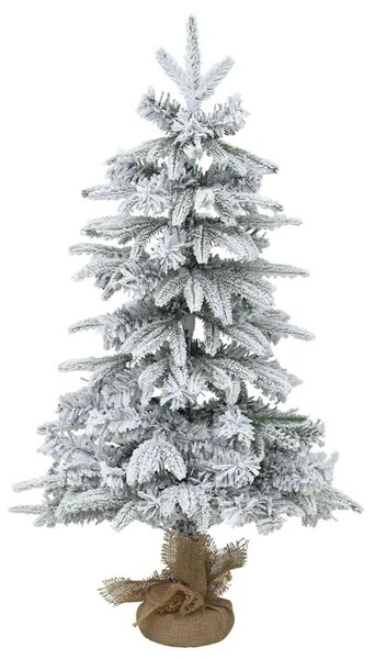 Mini božićno drvce 90 cm PVC i PE Zelena i bijela - Bijela 90 cm bez LED svjetala