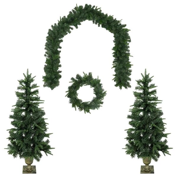 Mini božićno drvce 120 cm PVC i PE Zelena - Zelena 120 cm bez LED svjetala