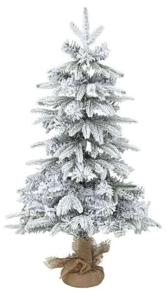 Mini božićno drvce 45 cm PVC i PE Zelena i bijela - Bijela 45 cm bez LED svjetala