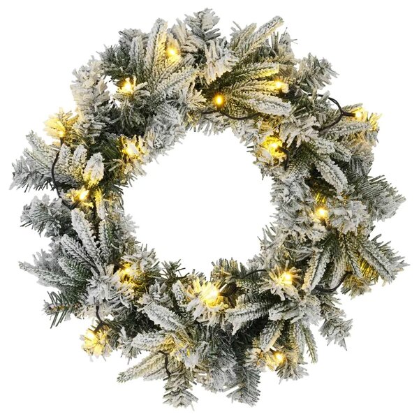 Mini božićno drvce 45 cm 125 LED lampica Topla bijela PVC i PE - Bijela 45 cm s LED svjetlima