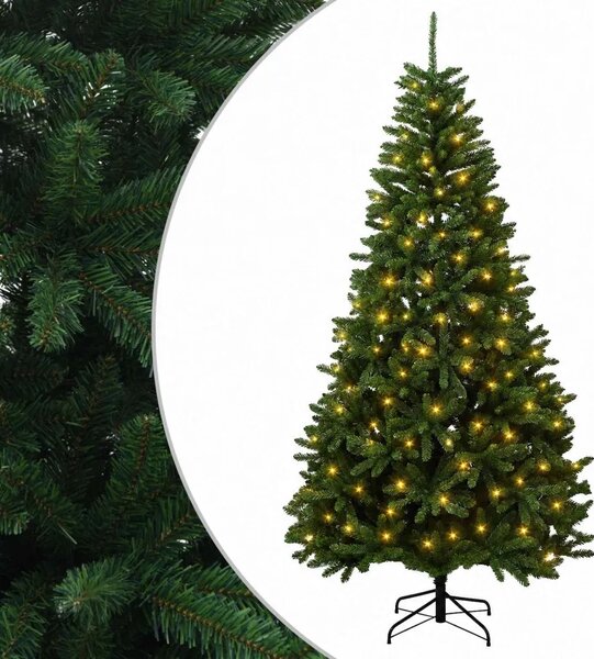 Umjetno božićno drvce s nogom 210 cm 300 LED lampica - Srednje zelena Ø 106 x 210 cm s 300 LED dioda