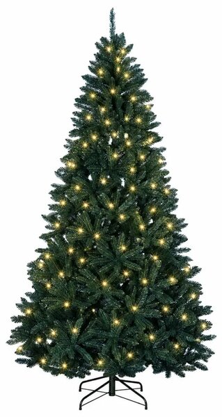 Umjetno božićno drvce s nogom 210 cm 300 LED lampica - Tamnozelena Ø 106 x 210 cm s 300 LED dioda
