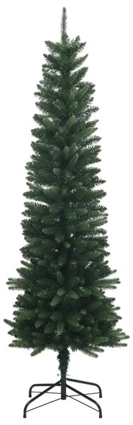 Umjetno vitko božićno drvce 210 cm 300 LED lampica Topla bijela - 210 cm s LED svjetlima Zelena