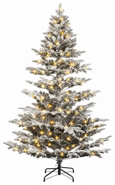 Umjetno božićno drvce s nogom 150 cm 150 LED lampica - Bijela 150 cm s LED svjetlima