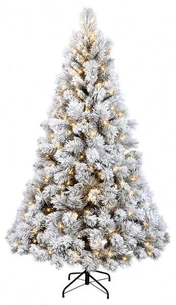Umjetno božićno drvce s nogom 180 cm 300 LED lampica - Bijela 180 cm s LED svjetlima