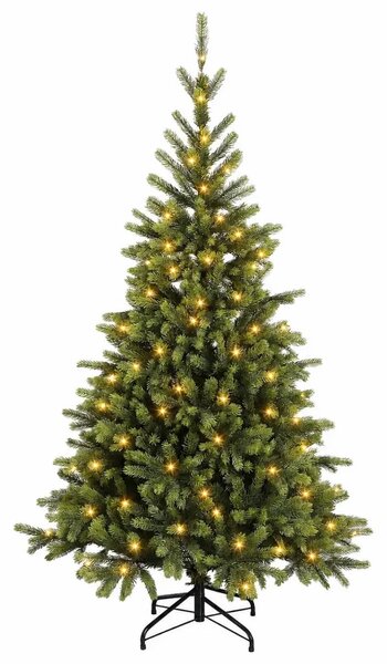 Umjetno božićno drvce s nogom 150 cm 150 LED lampica - 150 cm s LED svjetlima
