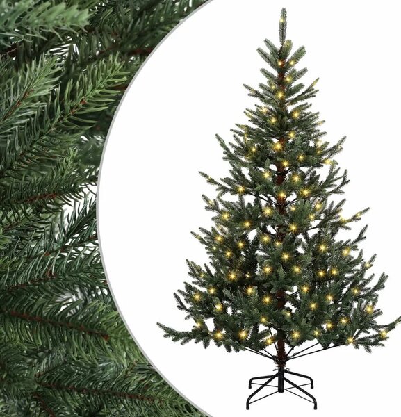Umjetno božićno drvce s nogom 120 cm 150 LED lampica - Zelena 120 cm s LED svjetlima
