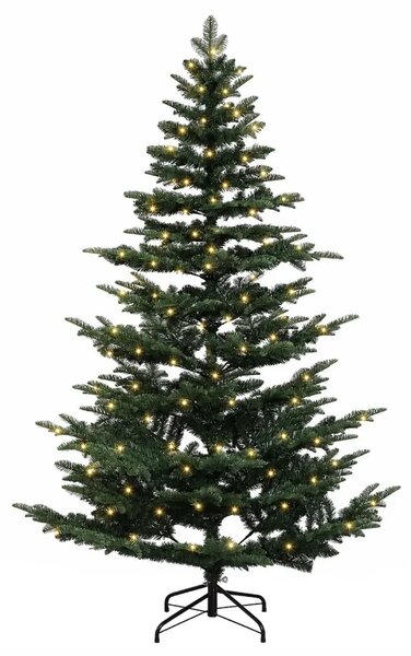 Umjetno božićno drvce s nogom 120 cm 150 LED lampica - Zelena 120 cm s LED svjetlima