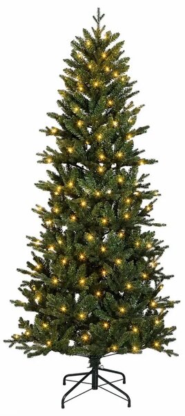 Umjetno božićno drvce s nogom 120 cm 150 LED lampica - Zelena 120 cm s LED svjetlima